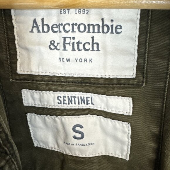 Abercrombie & Fitch Sentinel Military Field Jacket Olive Green Men S Patch - Picture 6 of 7